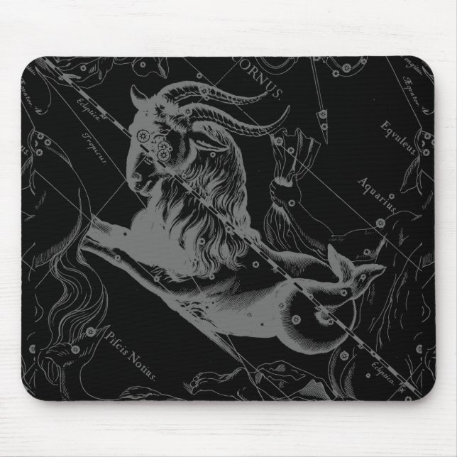 Steinbock-Konstellations-Karte Hevelius Stich Mousepad (Vorne)