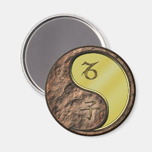 Steinbock & Metallratte Magnet