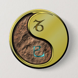Steinbock & Metallschlange Button