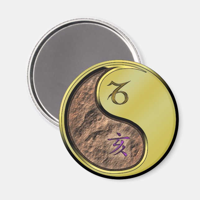 Steinbock & Metallschwein Magnet (Vorderseite/Rückseite)