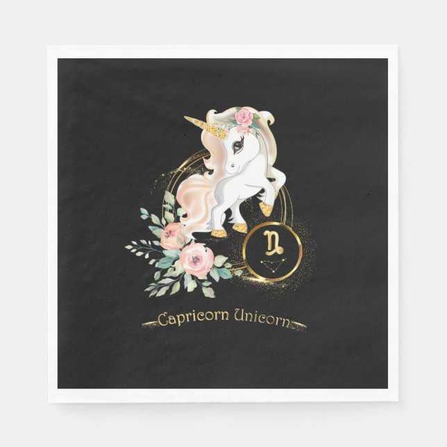 Steinbock-Shirt Zodiac Einhorn Zeichen Astrologie  Serviette (Vorderseite)