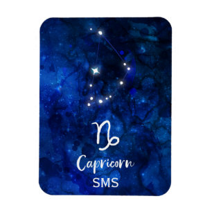 Steinbock-Sternbild Galaxie Himmel Monogramm Magnet