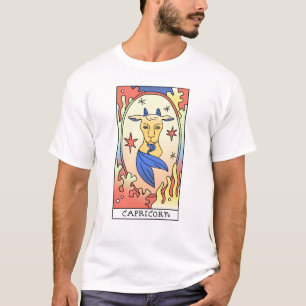 Steinbock-Sternzeichen Abstrakte Kunst Vintage T-Shirt