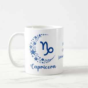 Steinbock Sternzeichen Astrologie Geburtstag Blau  Kaffeetasse
