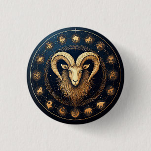 Steinbock-Sternzeichen Button