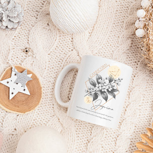Steinbock-Sternzeichen Floral Jasmin Astrologie Ge Kaffeetasse