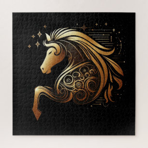Steinbock Sternzeichen Gold Pferd Astrologie Puzzle
