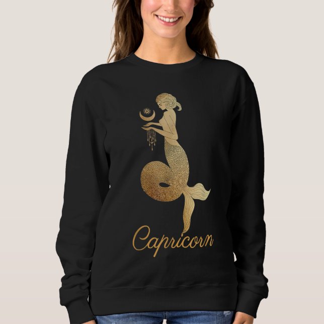 Steinbock-Sternzeichen Tarotkarte Astrologie Horos Sweatshirt (Vorderseite)