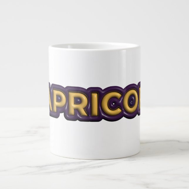Steinbock-Sternzeichen-Textdesign Jumbo-Tasse (Vorderseite)