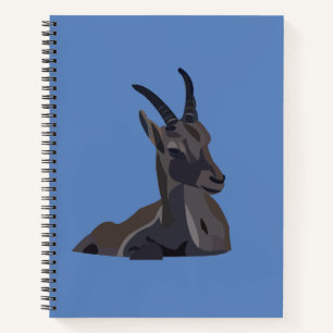 Steinbock Tier Ziege Notizbuch