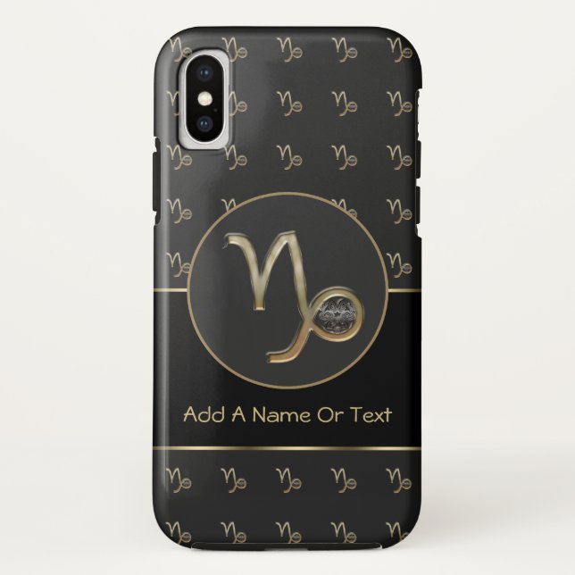Steinbock-Tierkreis-Zeichen personalisiert Case-Mate iPhone Hülle (Rückseite)