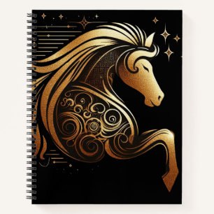 Steinbock Tierkreiszeichen Gold Pferd Astrologie Notizbuch