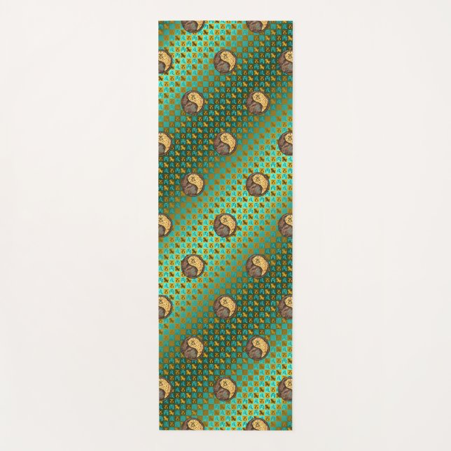 Steinbock und Feuerhund Yogamatte (Vorderseite)