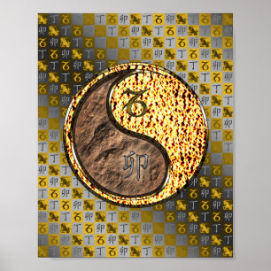 Steinbock und Feuerwehrkaninchen Poster