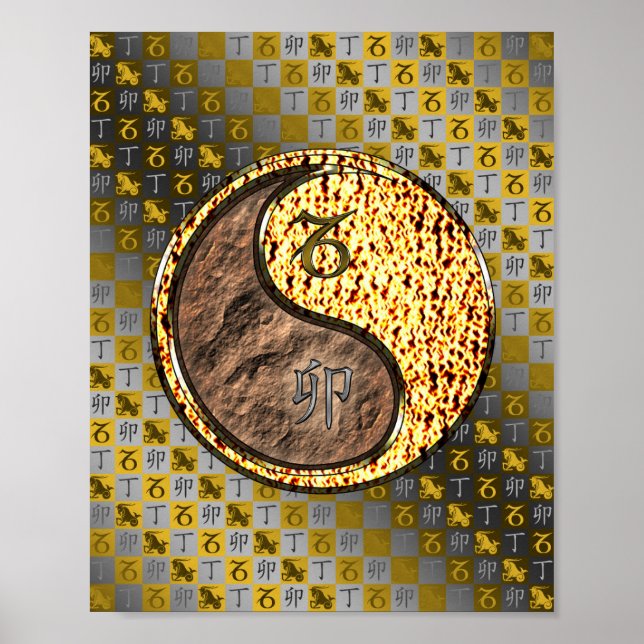 Steinbock und Feuerwehrkaninchen Poster (Vorne)