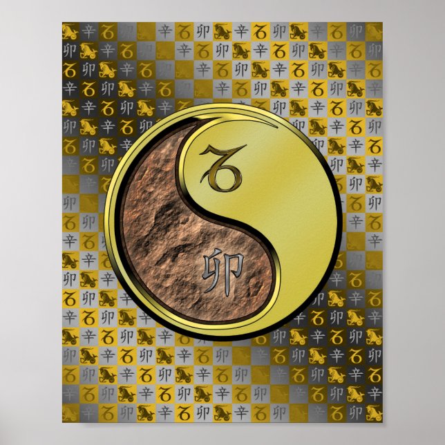 Steinbock und Metallkaninchen Poster (Vorne)