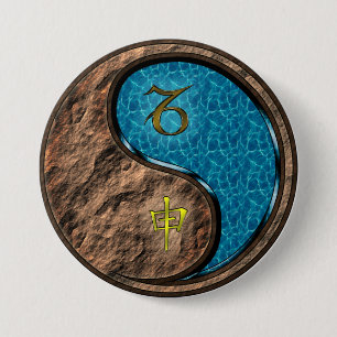 Steinbock & Wasser-Affe Button