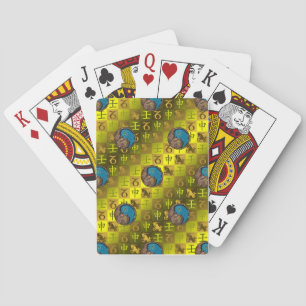 Steinbock & Wasser-Affe Spielkarten