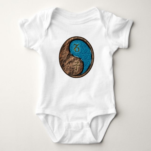 Steinbock & Wasser-Ratte Baby Strampler (Vorderseite)