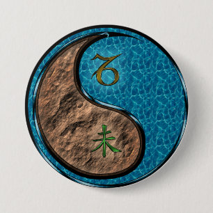Steinbock & Wasser Ziege Button