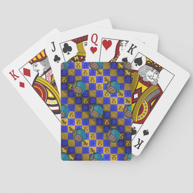 Steinbock & Wasserbüffel Spielkarten (Rückseite)