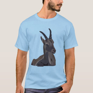 Steinbock-Ziege-Tier-Kunst-Ziege T-Shirt