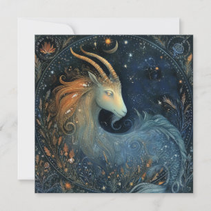 Steinbock-Ziegen-Zodiac-Astrologie-Mystischer Gebu Karte