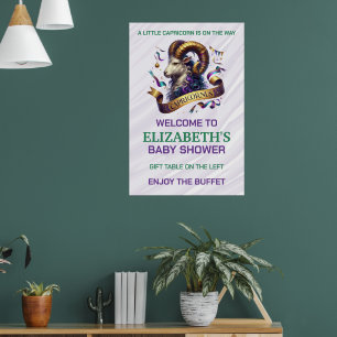 Steinbock-Zodiac-Babyparty Poster