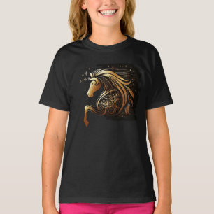 Steinbock-Zodiac-Goldpferd-Astrologie T-Shirt