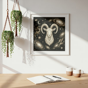 Steinbock-Zodiac-Himmelsastrologie Poster
