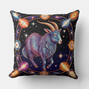 Steinbock-Zodiac-Illustration Kissen