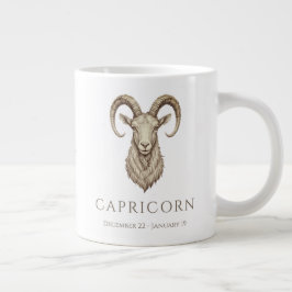 Steinbock-Zodiac personalisierter Name & Geburtsda Jumbo-Tasse