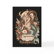 Steinbock-Zodiac-Terrakotta-Botanik-Astrologie