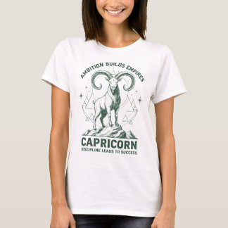 Steinbock-Zodiac-Ziege Vintage-Astrologie-Zitat T-Shirt