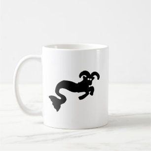Steinbock-Zodiak-Tasse – Minimale Steinbock-Silhou Kaffeetasse