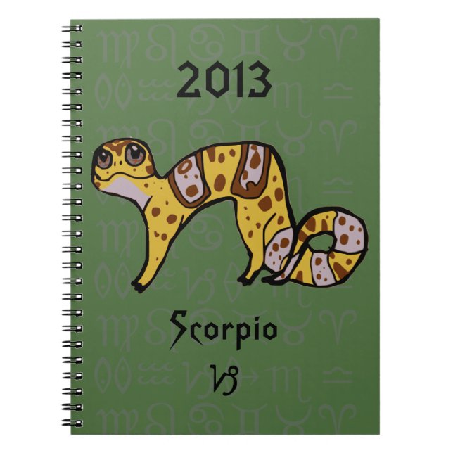 "Steinbockgecko-" Tierkreis-Leopardgecko-Notizbuch Notizblock (Vorderseite)