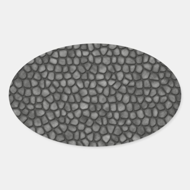 Steinboden Ovaler Aufkleber (Vorderseite)