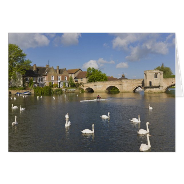 Steinbogenbrücke und Fluss Ouse, St. Ives, (Vorderseite (Horizontal))