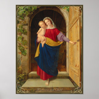 Steinbrück Madonna in der Werkstatttür 1833 Poster