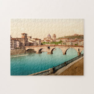Steinbrücke San Giorgia Verona Italien Puzzle