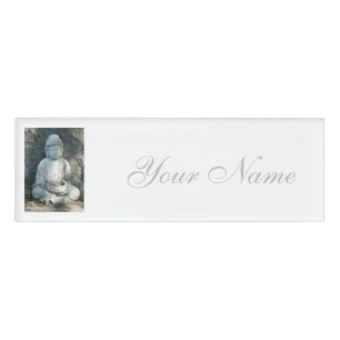 Steinbuddha Namenschild