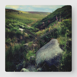 Steine, am Hang Quadratische Wanduhr