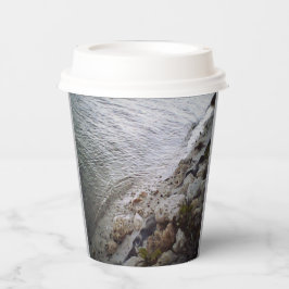 Steine am Strand Pappbecher