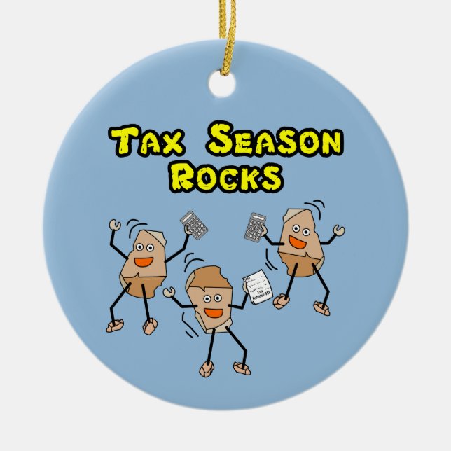 Steine der Steuersaison Keramik Ornament (Vorne)