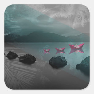 Steine Quadratischer Aufkleber