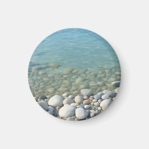 Steine Strand Schöne Natur Meer Kiesel Strand Magnet