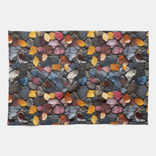 Steine und Blätter Geschirrtuch