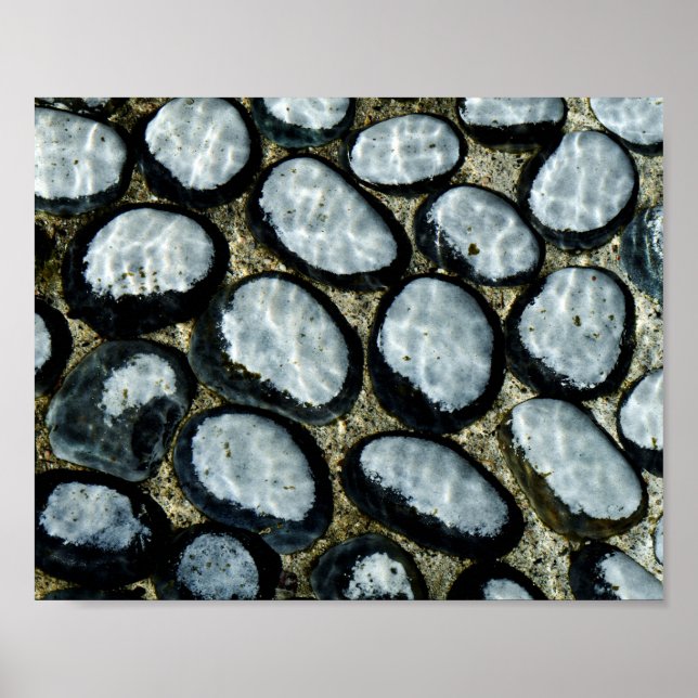 Steine unter Wasser Poster (Vorne)