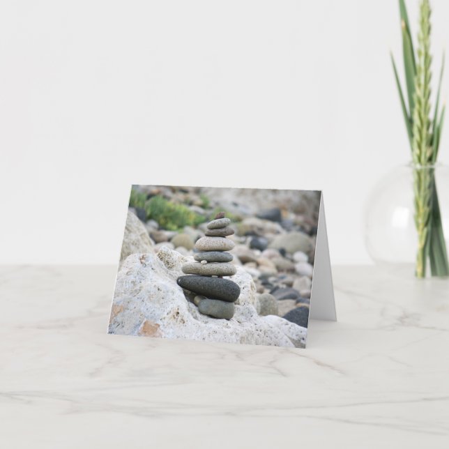 Steine Zen im Strand von Almeria Karte (Vorderseite)