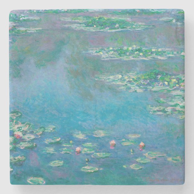 STEINER UNTERSETZER MIT "WASSERLILIEN" VON MONET (Vorderseite)